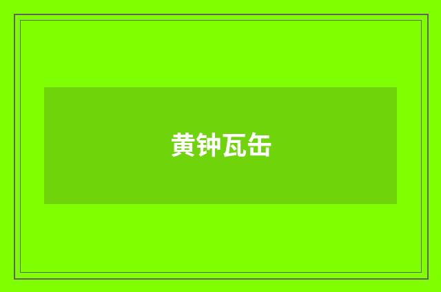 黄钟瓦缶