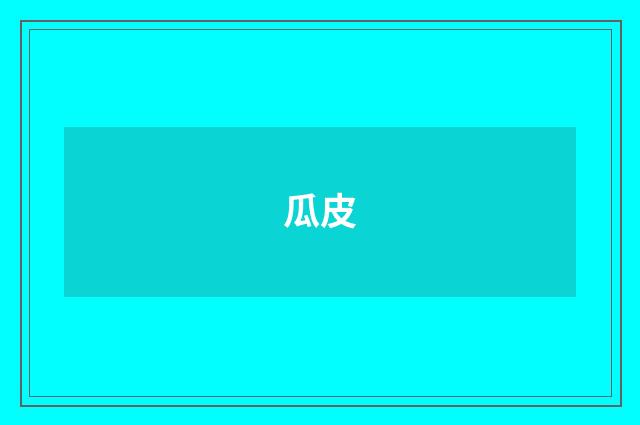 瓜皮