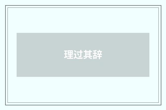理过其辞
