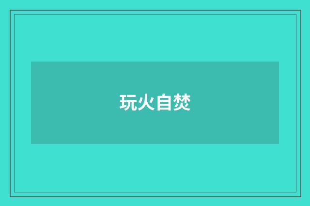 玩火自焚