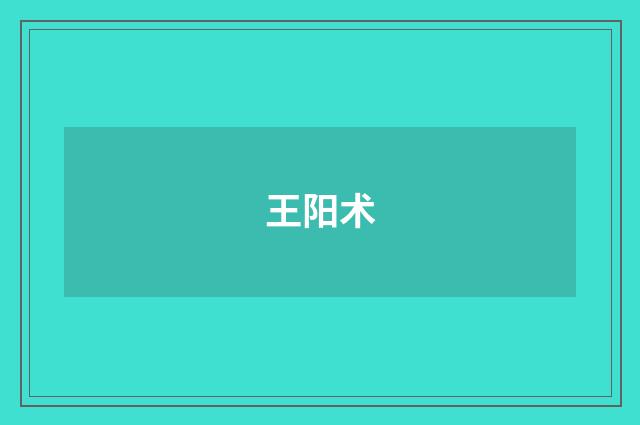 王阳术