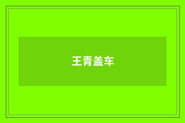 王青盖车