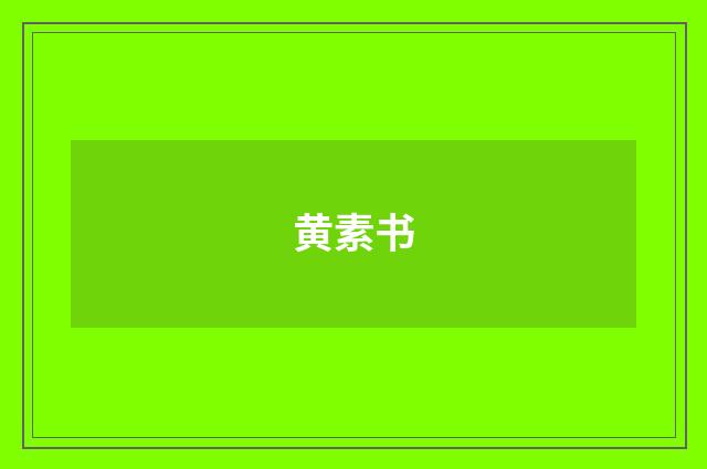 黄素书