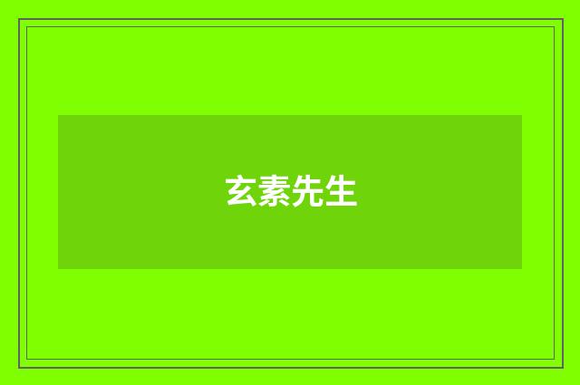 玄素先生