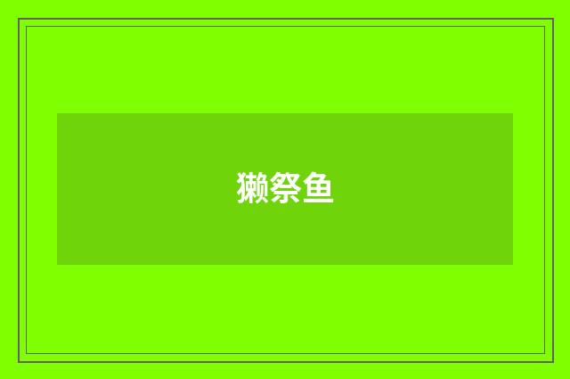獭祭鱼