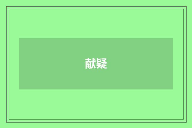 献疑