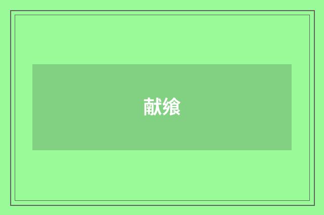 献飨