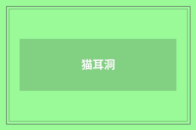 猫耳洞