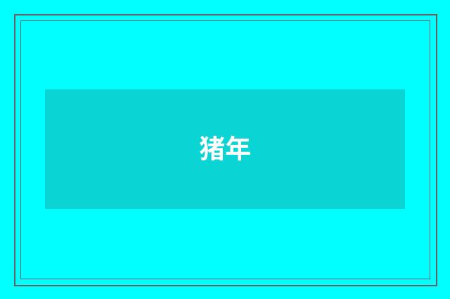 猪年