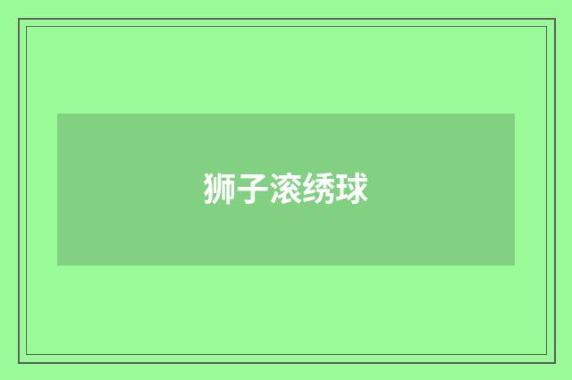 狮子滚绣球