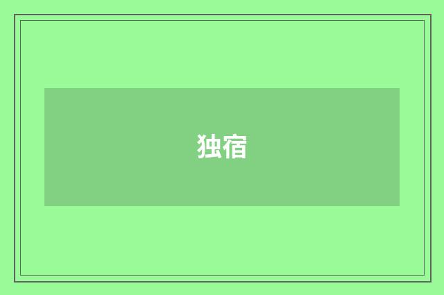独宿