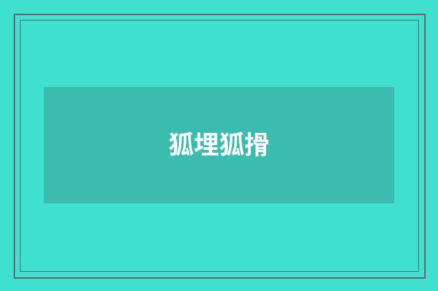 狐埋狐搰