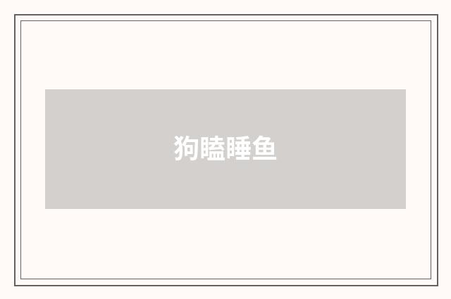 狗瞌睡鱼