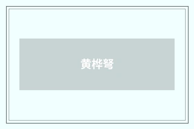 黄桦弩
