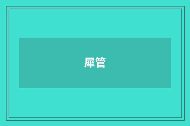 犀管