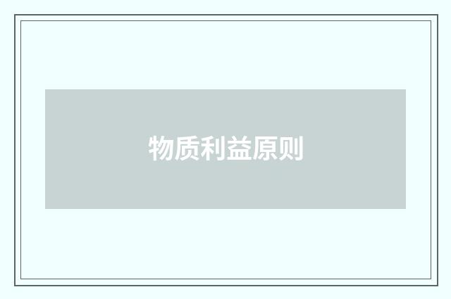 物质利益原则