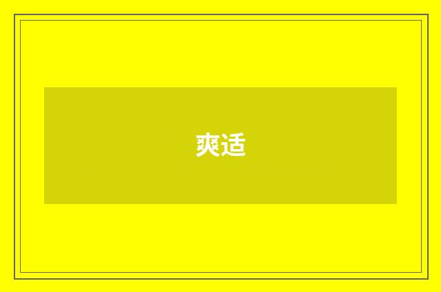 爽适