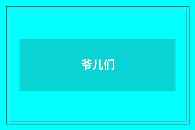 爷儿们