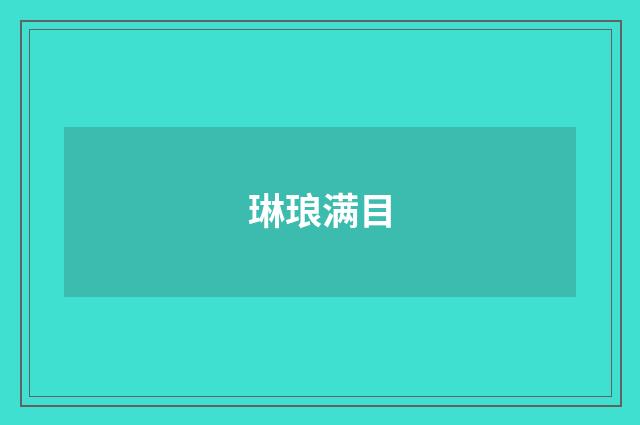 琳琅满目