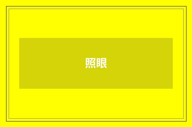 照眼