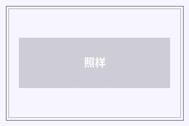 照样