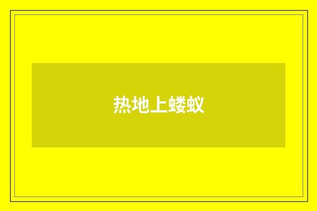热地上蝼蚁