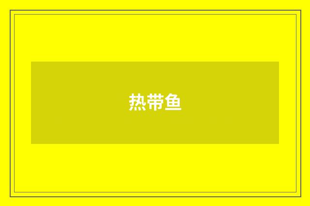 热带鱼