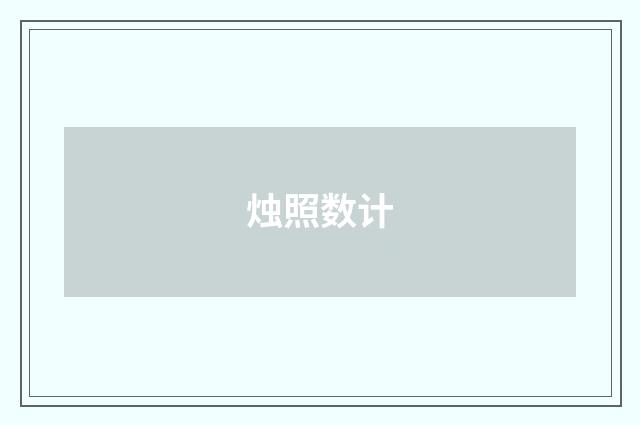 烛照数计