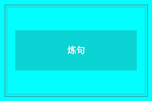 炼句