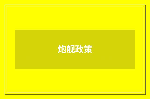 炮舰政策