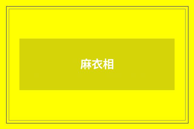 麻衣相