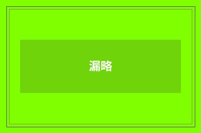 漏略