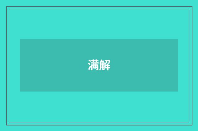 满解