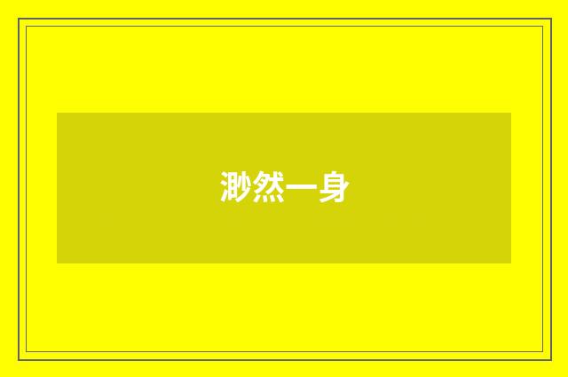 渺然一身