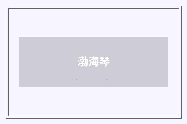 渤海琴