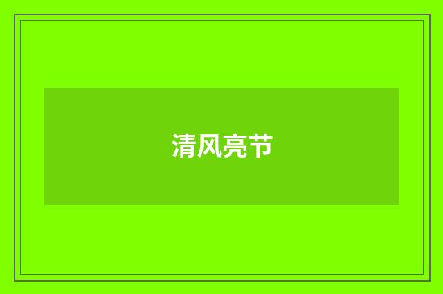 清风亮节