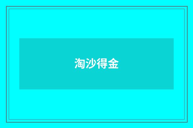 淘沙得金