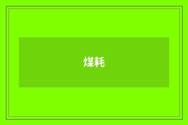 煤耗