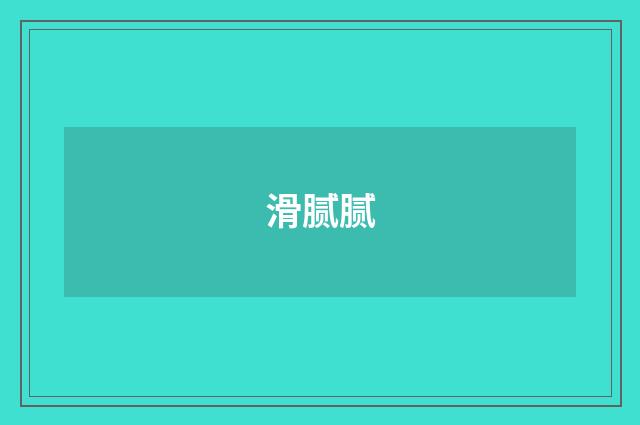 滑腻腻
