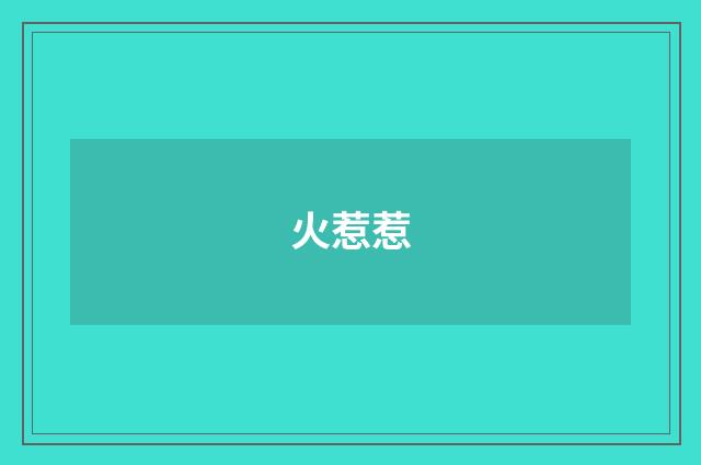 火惹惹