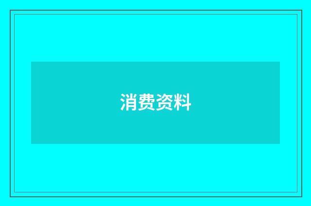 消费资料