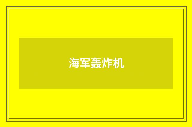 海军轰炸机