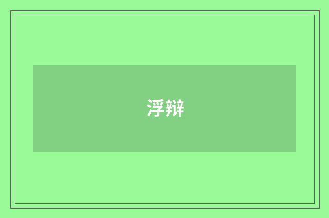 浮辩