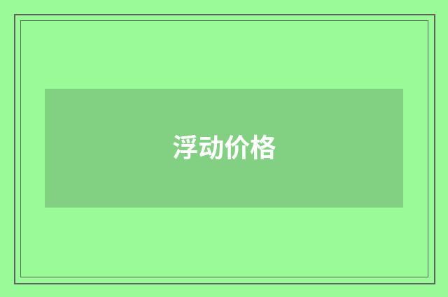 浮动价格