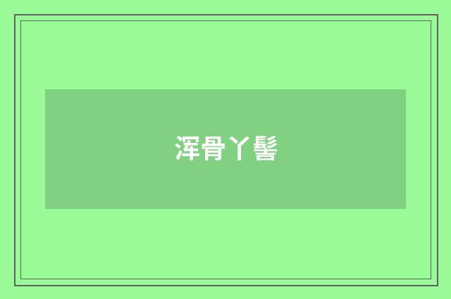 浑骨丫髻