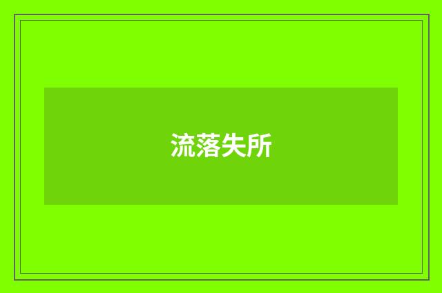 流落失所