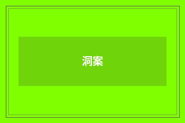 洞案