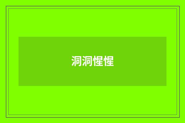 洞洞惺惺
