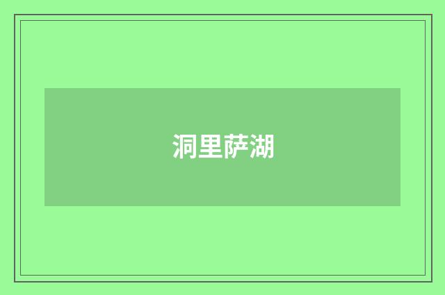 洞里萨湖