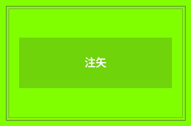 注矢